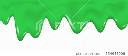 Green dripping slime texture, kiwi, lime or apple jam. 134955006