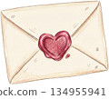 Love Envelope with Heart Seal 134955941