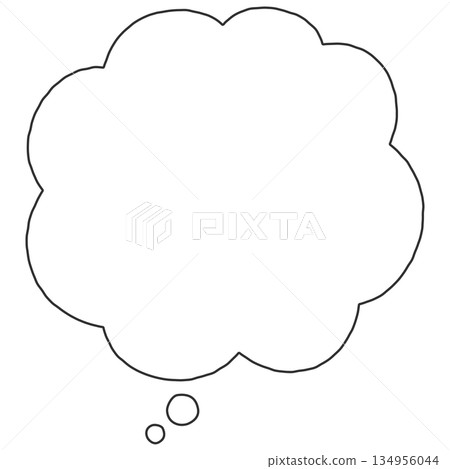 A simple hand-drawn downward-facing speech bubble A simple hand-drawn downward-facing speech bubble 134956044