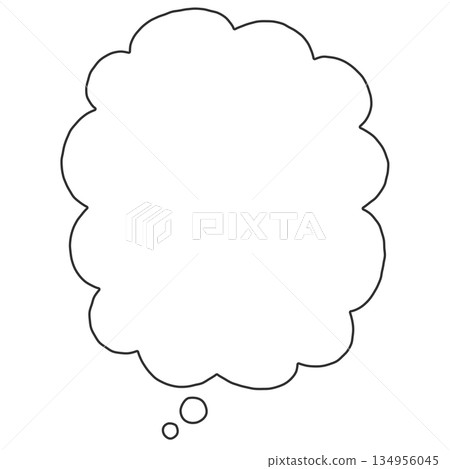 A simple, hand-drawn, vertical, downward-facing speech bubble A simple, hand-drawn, vertical, downward-facing speech bubble 134956045