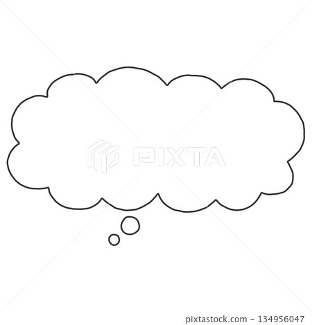 A simple, hand-drawn, horizontal, downward-facing speech bubble A simple, hand-drawn, horizontal, downward-facing speech bubble 134956047