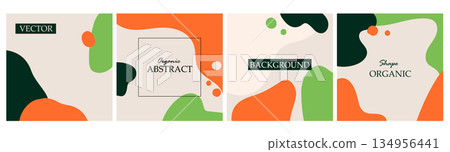 Vector minimal set backgrounds with abstract shapes. Vector minimal set backgrounds with abstract shapes. 134956441