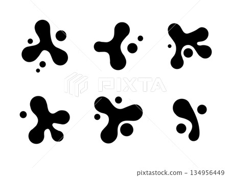Set shape blob organic form. Set shape blob organic form. 134956449