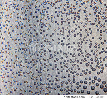 Harmonic backgrounds (screensaver). Air bubbles in water (bleb) on light, smooth surface. Interior design, design creativity, 134958408