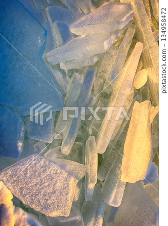 Spring sparkles and shines on melting ice Spring sparkles and shines on melting ice 134958472