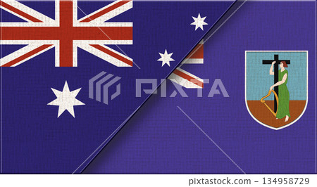 Flags of Australia and Montserrat. Flags Together. Australia and Montserrat Flags of Australia and Montserrat. Flags Together. Australia and Montserrat 134958729