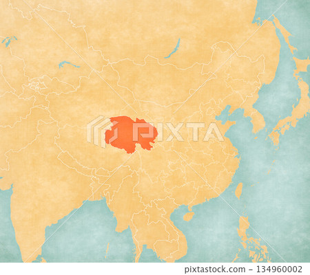 Map of China - Qinghai 134960002