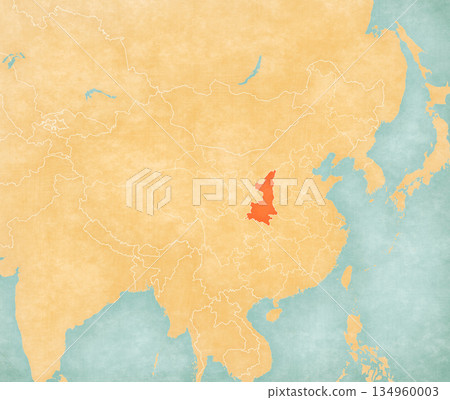 Map of China - Shaanxi 134960003