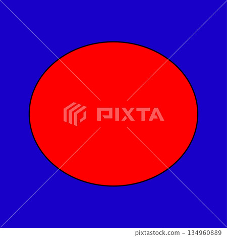 Red circle illustration. Blue background Vector. Simple geometric shape. Abstract modern element. Red circle illustration. Blue background Vector. Simple geometric shape. Abstract modern element. 134960889