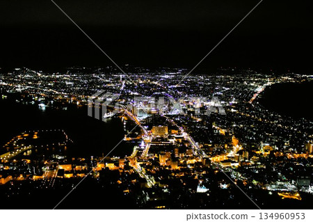 Night view from Mt. Hakodate, Hakodate, Hokkaido Night view from Mt. Hakodate, Hakodate, Hokkaido 134960953