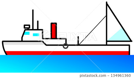 motor sailing ship 134961360