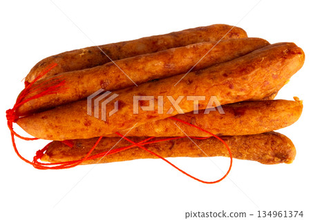 Thai pork sausage isolated on a white background 134961374