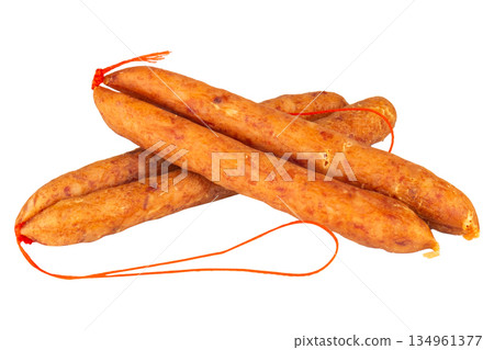 Thai pork sausage isolated on a white background 134961377