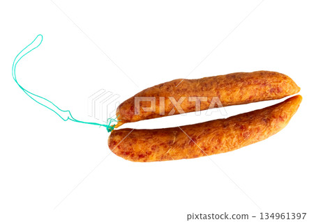 Thai pork sausage isolated on a white background 134961397