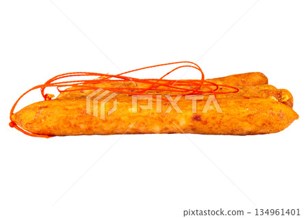 Thai pork sausage isolated on a white background 134961401