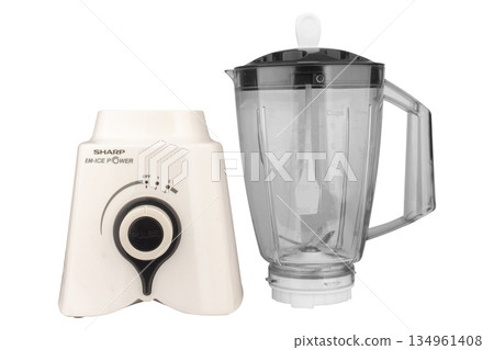 Fruit blender isolated on white background 134961408