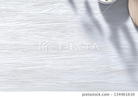 白色油漆木材和天然木紋背景材料 134961630