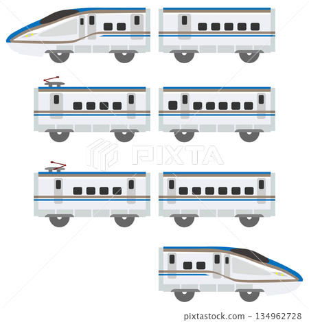 玩具風格新幹線E7/W7系列7節車廂套裝 134962728