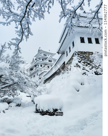 雪中的郡上八幡城 134962777