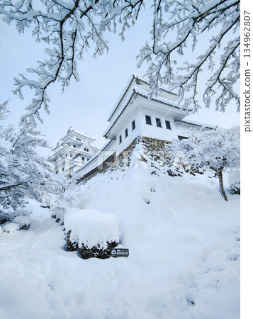 雪中的郡上八幡城 134962807