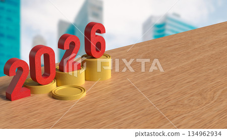 Financial Growth Planning Concept for Year Twenty Twenty Six 3d render. 134962934