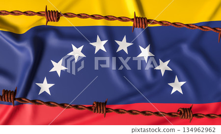 Venezuela Political Crisis and Economic Sanctions Concept 3d render. 134962962