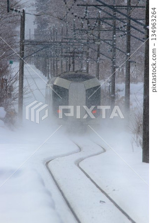 雪國，南會津... 走在冰凍的鐵路上 [特快自由] 500 系列 134963264