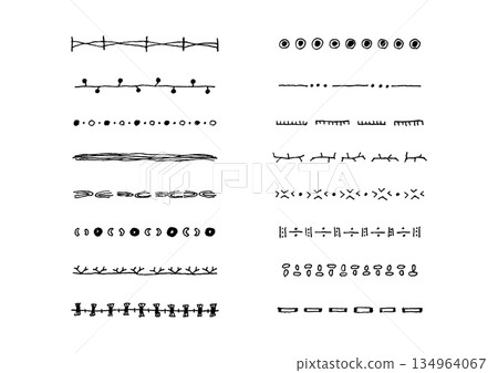 自然簡約的手繪線條套裝 9 134964067