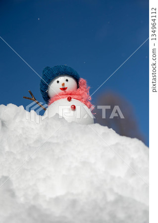 Fresh snow and snowmen Fresh snow and snowmen 134964112