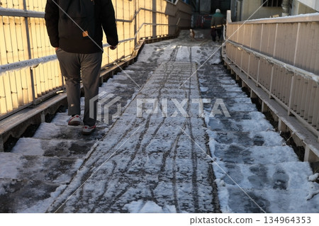 Frozen stairs 134964353