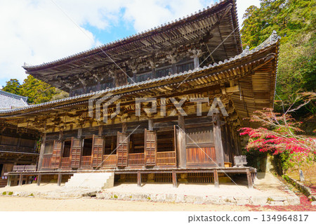 兵庫縣姬路市昭寺圓教寺大殿的秋景 兵庫縣姬路市昭寺圓教寺大殿的秋景 134964817