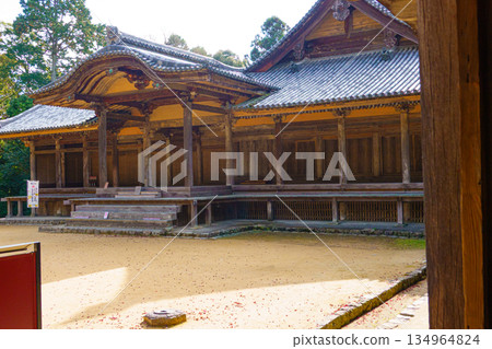 Autumn in the Jogyo-do Hall of Shoshazan Engyo-ji Temple in Himeji, Hyogo Prefecture Autumn in the Jogyo-do Hall of Shoshazan Engyo-ji Temple in Himeji, Hyogo Prefecture 134964824