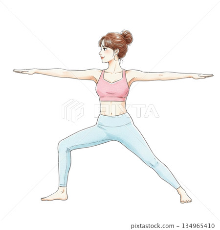 做瑜伽的女人 134965410