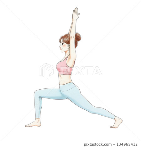 做瑜伽的女人 134965412