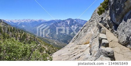 Moro Rock Trail Granite Path and Sierra Nevada Panorama Sequoia National Park Moro Rock Trail Granite Path and Sierra Nevada Panorama Sequoia National Park 134965849