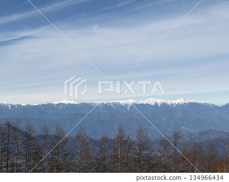 Southern Alps as seen from the Fuji Subaru Line 134966434