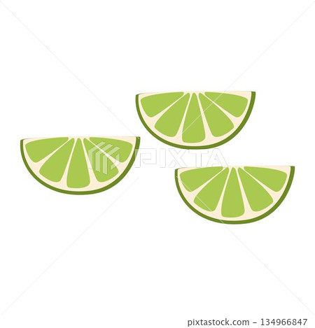 Fresh Lime and Slice, green lime Fresh Lime and Slice, green lime 134966847