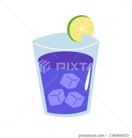 butterfly pea juice with lime butterfly pea juice with lime 134966853