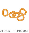 Crispy Fried Squid Rings, onion ring or calamari ring 134966862