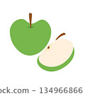 Green Apple Fruit, Green Apples Sliced 134966866