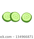 slice of cucumbers vegetable 134966871