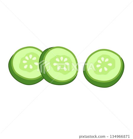 slice of cucumbers vegetable 134966871