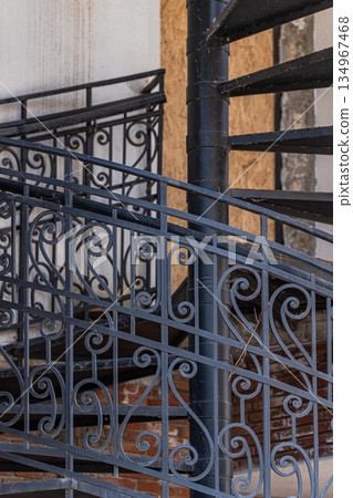 Carving spiral staircase in Old Tbilisi Carving spiral staircase in Old Tbilisi 134967468