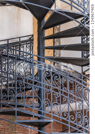 Carving spiral staircase in Old Tbilisi Carving spiral staircase in Old Tbilisi 134967469