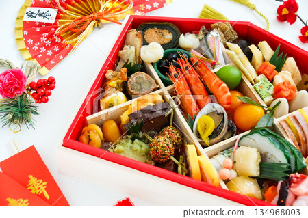 Image material of Osechi cuisine (white background) Image material of Osechi cuisine (white background) 134968003
