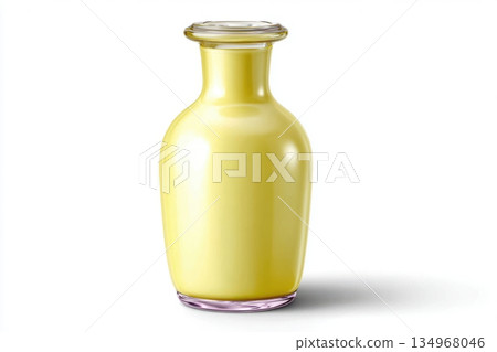 Modern decor object showcasing trending butter yellow shade with clean silhouette. 134968046