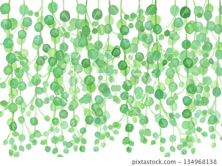 Watercolor green necklace Watercolor green necklace 134968138