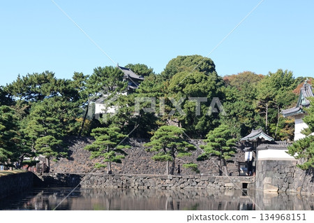 江戶城遺址桔梗門內的櫻田門景色 134968151