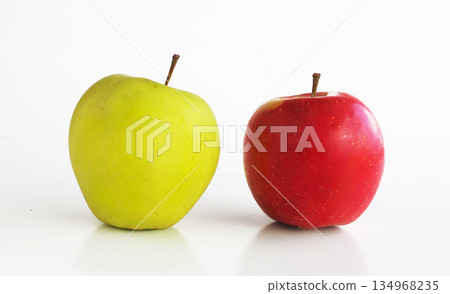 Apples Fruits Yellow and Red 134968235