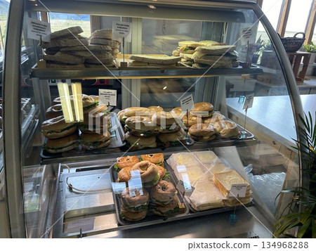 Bagels and sandwiches from a roadside bakery in southern Iceland. Bagels and sandwiches from a roadside bakery in southern Iceland. 134968288